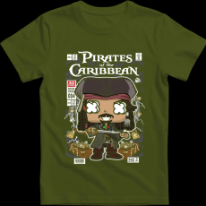Createyou Jack Sparrow Pirates Of The Caribbean - Férfi - Sötétzöld - 2XL