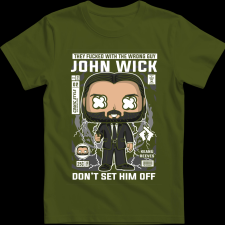 Createyou John Wick - Gyermek - Sötétzöld - S gyerek póló