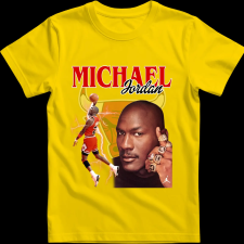 Createyou Jordan - Gyermek - Sárga - XL gyerek póló