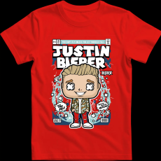 Createyou Justin Bieber - Férfi - Piros - XL