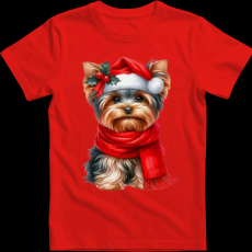 Createyou Karácsonyi Yorki - Gyermek - Piros - XL