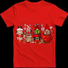 Createyou Kari manók bögrékben - Férfi - Piros - 2XL férfi póló