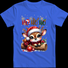 Createyou Kicsi szarvas HoHoHo - Férfi - Királykék - S férfi póló