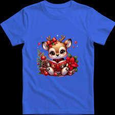 Createyou Kicsi szarvas olvas - Férfi - Királykék - S férfi póló