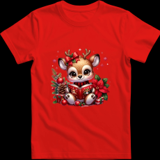 Createyou Kicsi szarvas olvas - Férfi - Piros - M