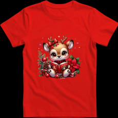 Createyou Kicsi szarvas olvas - Férfi - Piros - S