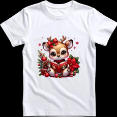 Createyou Kicsi szarvas olvas - Gyermek - Fehér - S