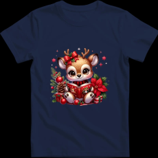 Createyou Kicsi szarvas olvas - Gyermek - Sötétkék - XL