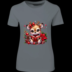 Createyou Kicsi szarvas olvas - Női - Szürke - XL