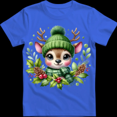 Createyou Kicsi szarvas zöldben - Férfi - Királykék - XL