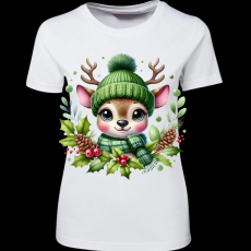 Createyou Kicsi szarvas zöldben - Női - Fehér - S