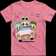 Createyou Labubu, autóval - Férfi - Pink - 2XL