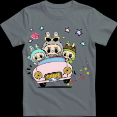 Createyou Labubu, autóval - Gyermek - Szürke - XS