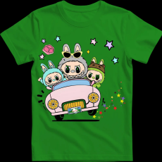 Createyou Labubu, autóval - Gyermek - Zöld - M