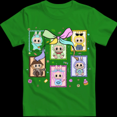 Createyou Labubu, bélyeg - Férfi - Zöld - 3XL