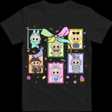 Createyou Labubu, bélyeg - Gyermek - Fekete - S