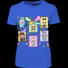 Createyou Labubu, bélyeg - Női - Királykék - 2XL