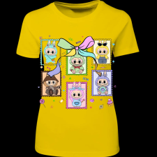 Createyou Labubu, bélyeg - Női - Sárga - XL női póló