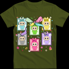 Createyou Labubu, bélyegek - Gyermek - Sötétzöld - S