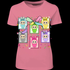 Createyou Labubu, bélyegek - Női - Pink - XL női póló