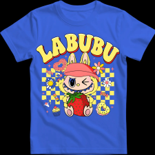 Createyou Labubu eperrel, sárga - Férfi - Királykék - 2XL férfi póló