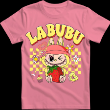 Createyou Labubu eperrel, sárga - Férfi - Pink - S férfi póló