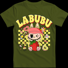 Createyou Labubu eperrel, sárga - Férfi - Sötétzöld - 3XL