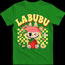 Createyou Labubu eperrel, sárga - Gyermek - Zöld - XS gyerek póló