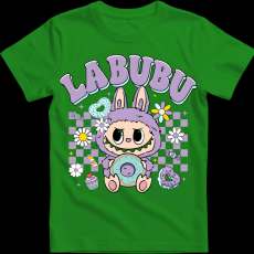 Createyou Labubu és a fánk, lila - Férfi - Zöld - 2XL