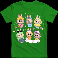 Createyou Labubu, hatan vannak - Férfi - Zöld - L férfi póló