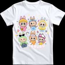 Createyou Labubu, hatan vannak - Gyermek - Szürke - L gyerek póló