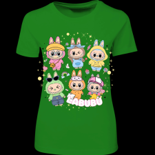 Createyou Labubu, hatan vannak - Női - Zöld - 2XL női póló