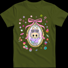 Createyou Labubu kép - Gyermek - Sötétzöld - S