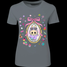 Createyou Labubu kép - Női - Szürke - S női póló