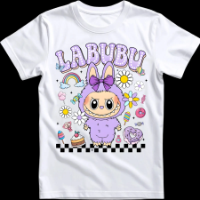 Createyou Labubu, lila - Férfi - Fehér - 3XL férfi póló