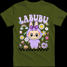 Createyou Labubu, lila - Férfi - Sötétzöld - L férfi póló