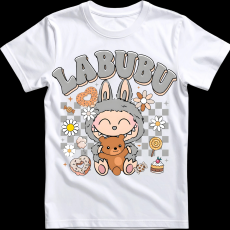 Createyou Labubu macival, szürke - Gyermek - Fehér - L