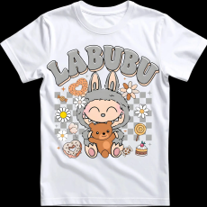 Createyou Labubu macival, szürke - Gyermek - Fehér - S