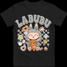 Createyou Labubu macival, szürke - Gyermek - Fekete - XL