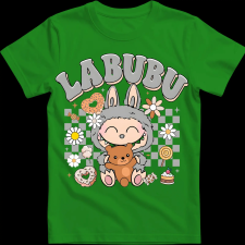 Createyou Labubu macival, szürke - Gyermek - Zöld - XL gyerek póló