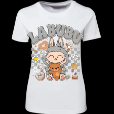 Createyou Labubu macival, szürke - Női - Fehér - M női póló