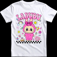 Createyou Labubu, pink - Férfi - Fehér - 2XL férfi póló