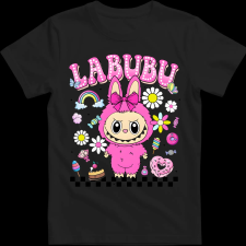 Createyou Labubu, pink - Férfi - Fekete - 2XL férfi póló