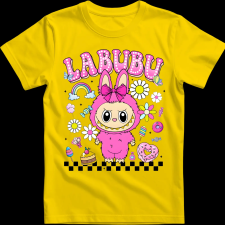 Createyou Labubu, pink - Férfi - Sárga - L férfi póló