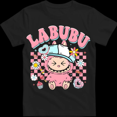 Createyou Labubu, rózsaszín - Férfi - Fekete - 2XL