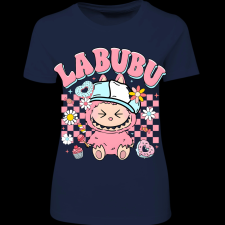Createyou Labubu, rózsaszín - Női - Sötétkék - L női póló