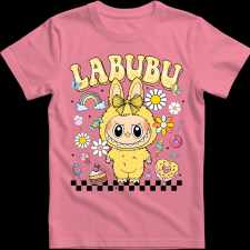 Createyou Labubu, sárgában - Gyermek - Pink - XS gyerek póló