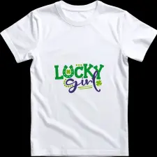 Createyou Lucky Girl - Gyermek , Fehér , S gyerek póló
