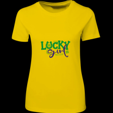 Createyou Lucky Girl - Női , Sárga , L női póló