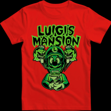 Createyou Luigi's Mansion 2 - Férfi - Piros - 2XL férfi póló